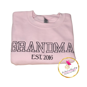 Personalized Embroidered Mama Sweatshirt