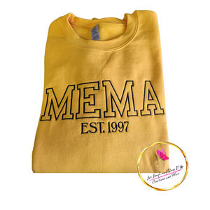 Personalized Embroidered Mama Sweatshirt