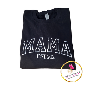 Personalized Embroidered Mama Sweatshirt