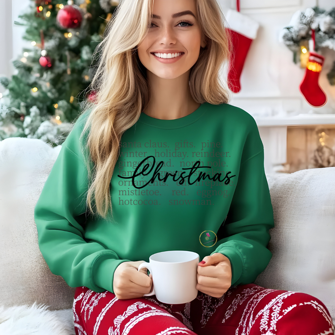 Christmas Words Sweatshirt