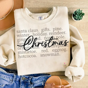 Christmas Words Sweatshirt