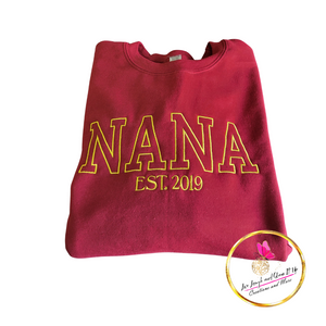 Personalized Embroidered Mama Sweatshirt