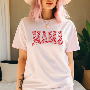 Mama Varsity Valentine Hearts T-shirt