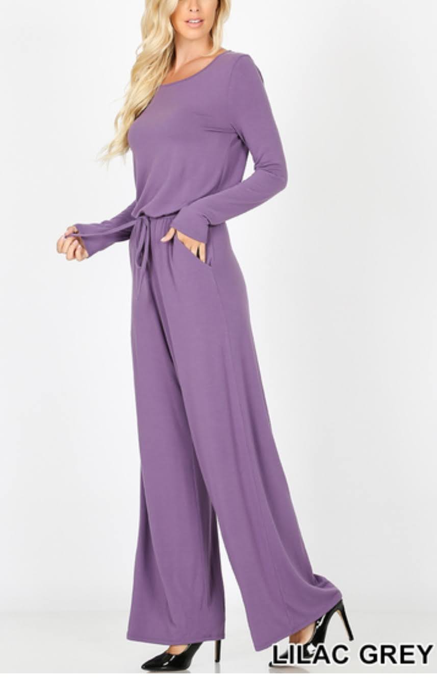 Long Sleeve Peephole Jumpsuit